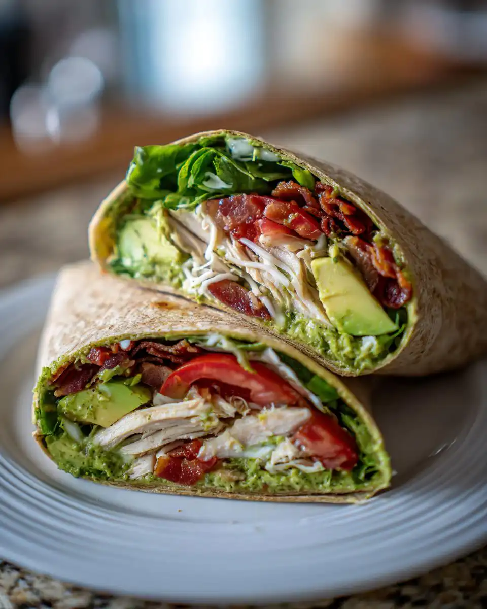 pesto chicken avocado bacon wrap - detail 2