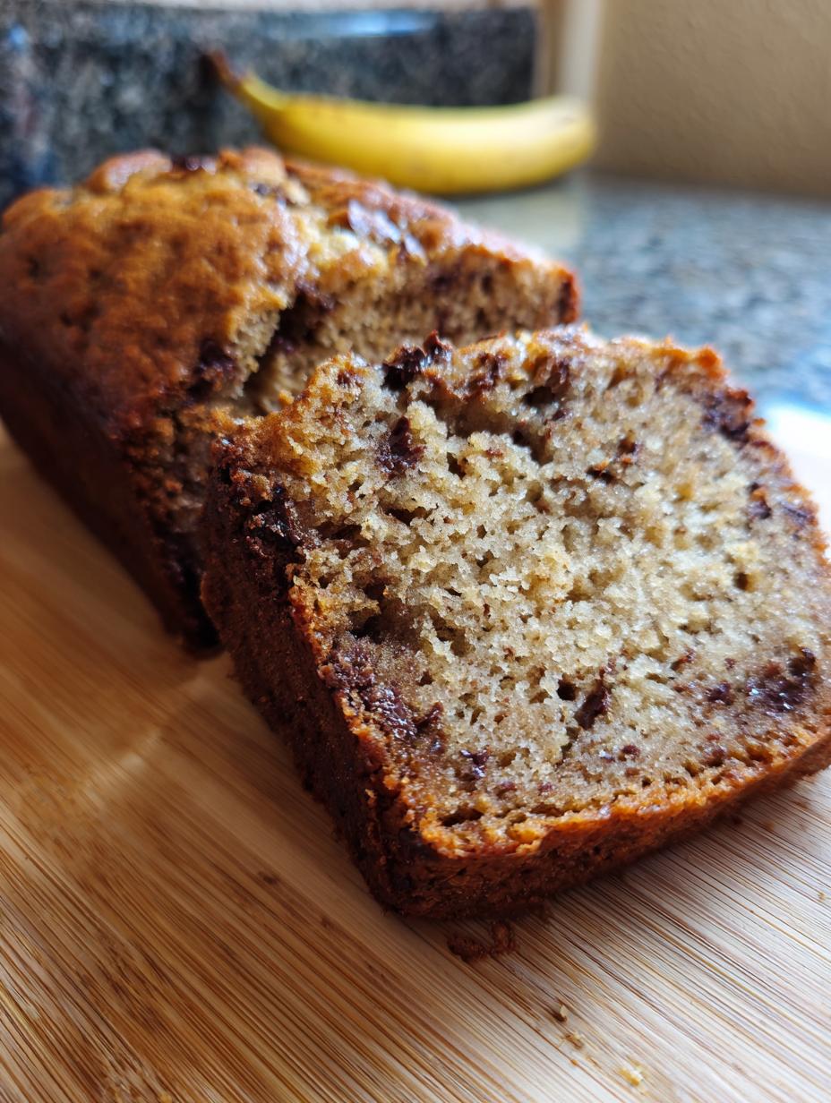 Banana bread with dark chocolate chips - detail 2