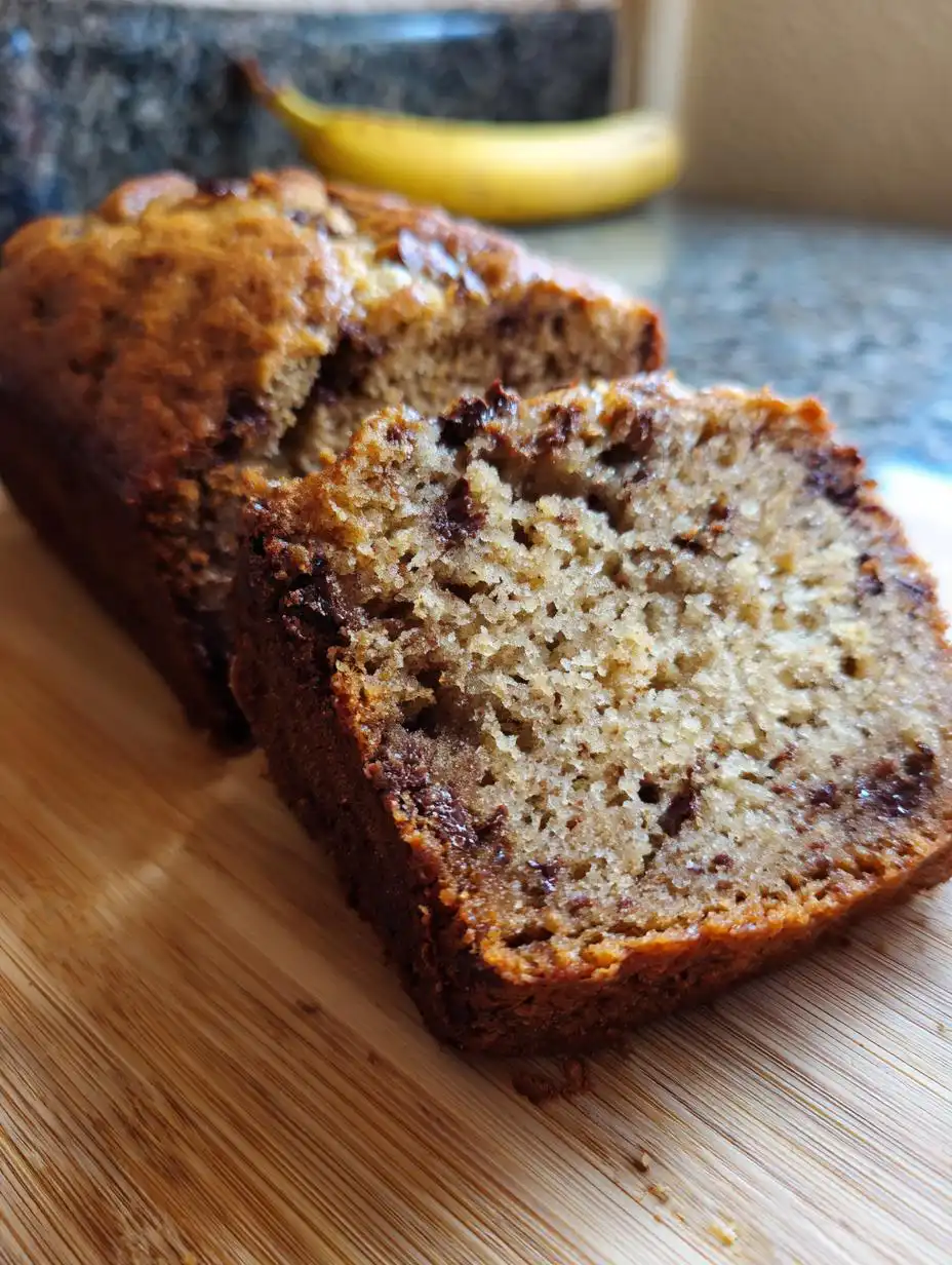 Banana bread with dark chocolate chips - detail 2
