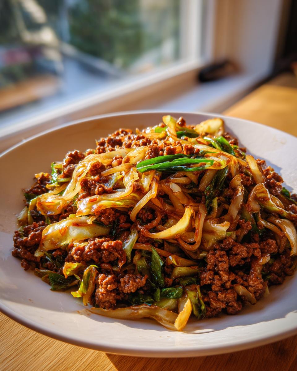 Beef cabbage stir fry - detail 1