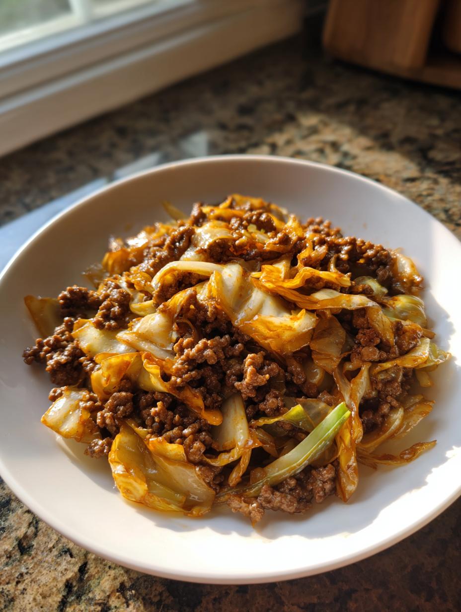 Beef cabbage stir fry - detail 2