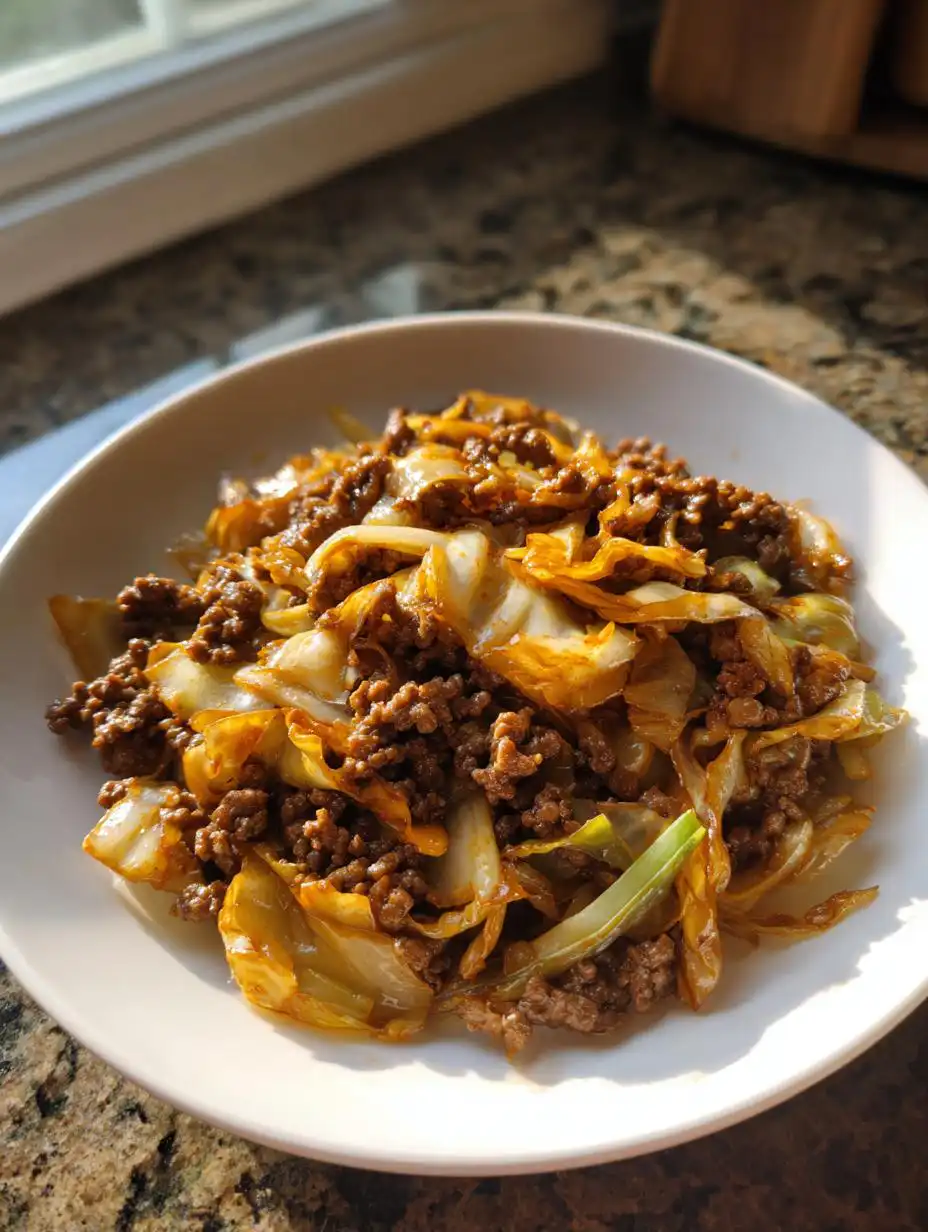 Beef cabbage stir fry - detail 2