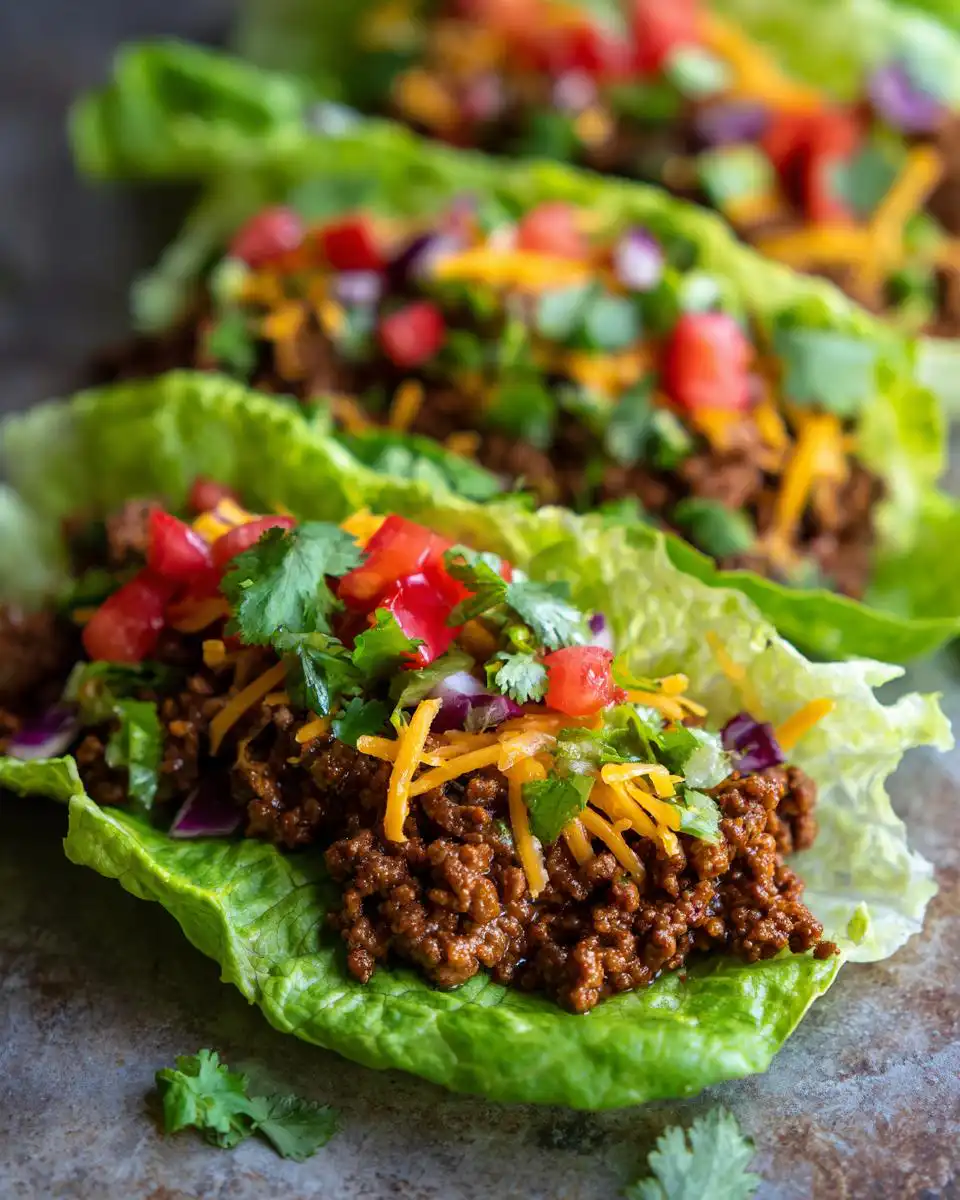 Beef taco lettuce wraps - detail 1