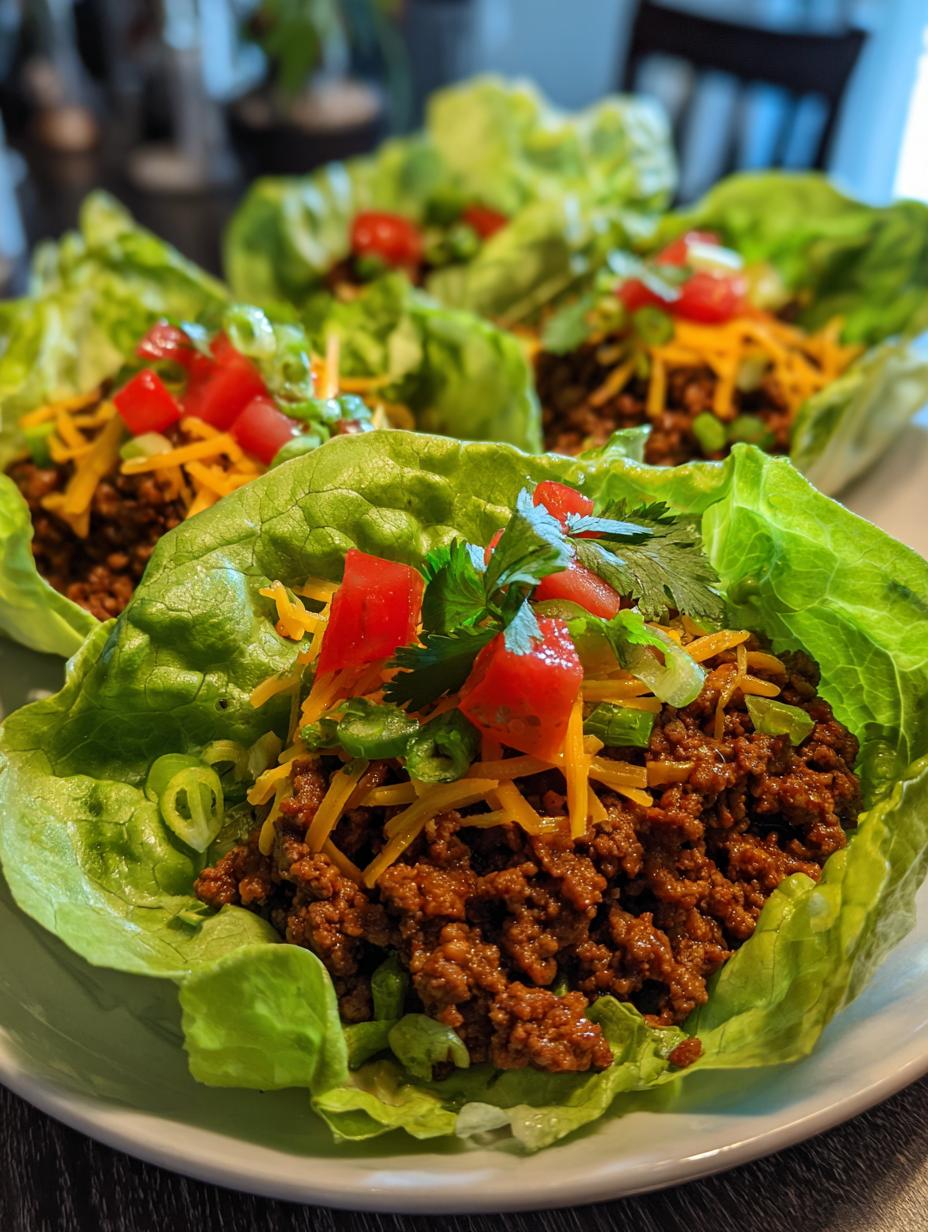 Beef taco lettuce wraps - detail 2