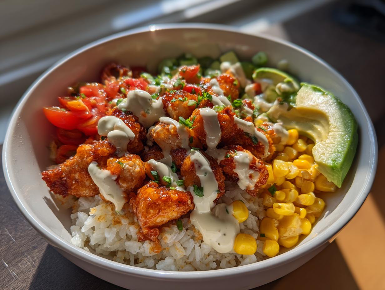 Shocking Buffalo Chicken Rice Bowls in 30 Min