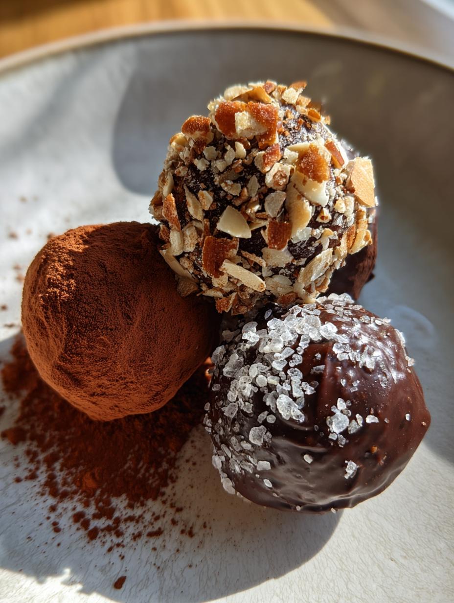 Chocolate Almond Truffles - detail 2