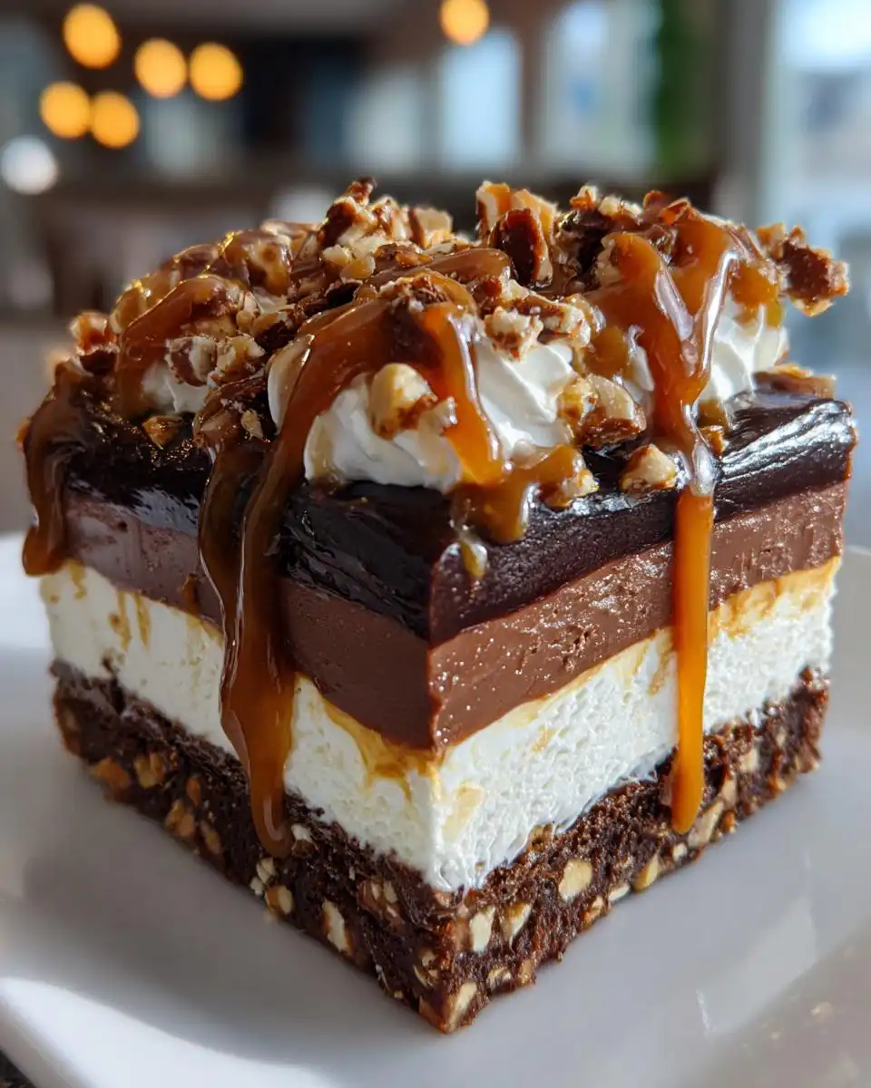 Chocolate Caramel Pretzel Lasagna - detail 1