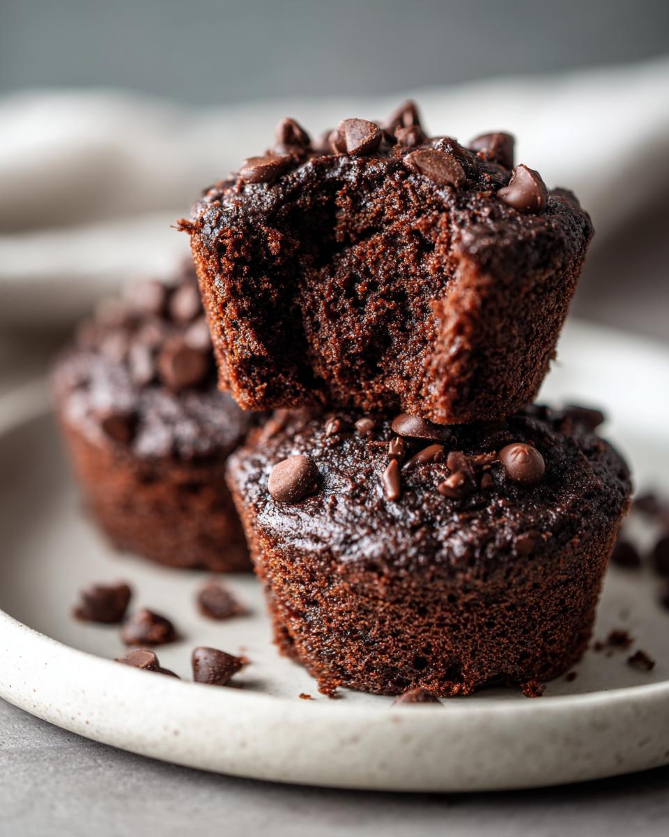 Chocolate Cottage Cheese Muffins - detail 1