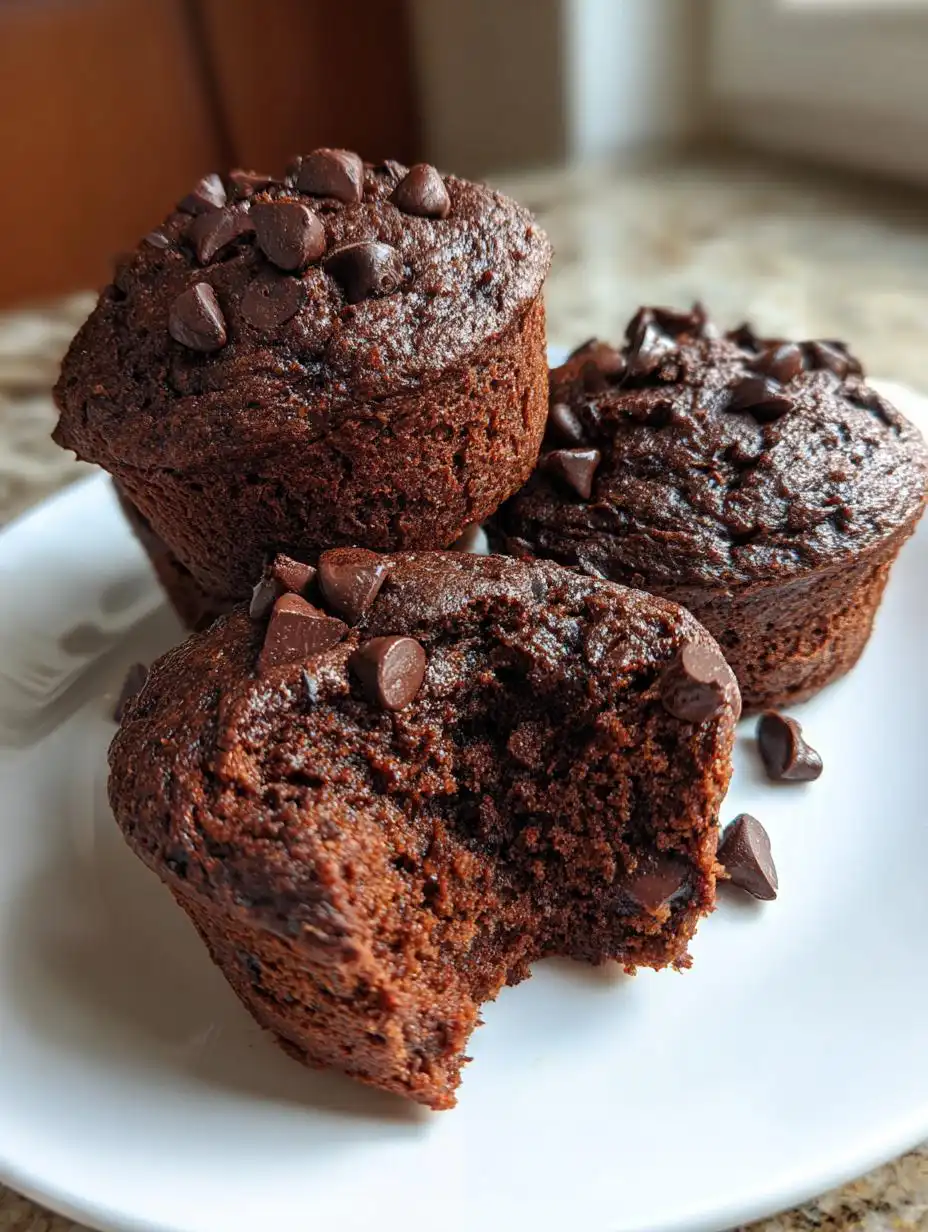 Chocolate Cottage Cheese Muffins - detail 2