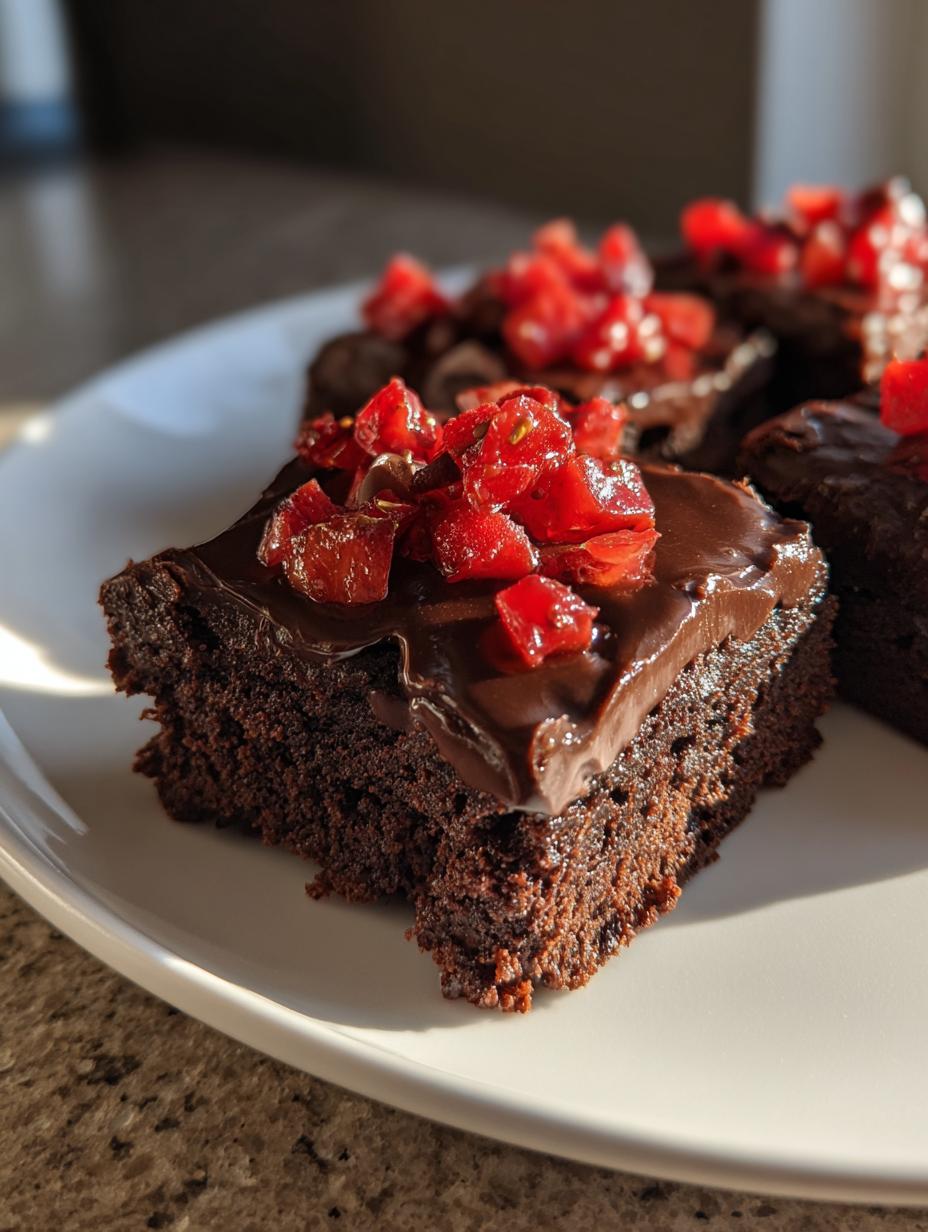 Chocolate Strawberry Brownies - detail 2
