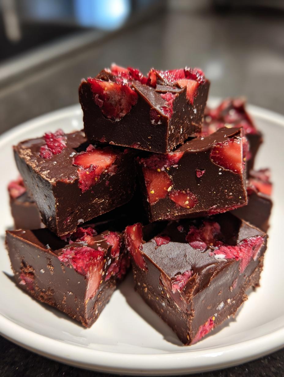 Chocolate Strawberry Fudge - detail 2