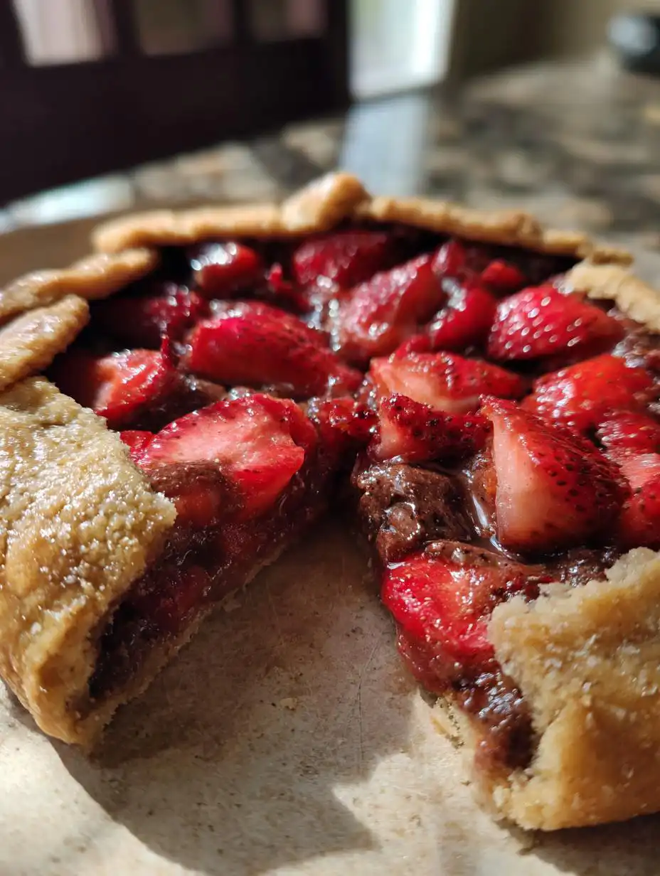Chocolate Strawberry Galette - detail 2