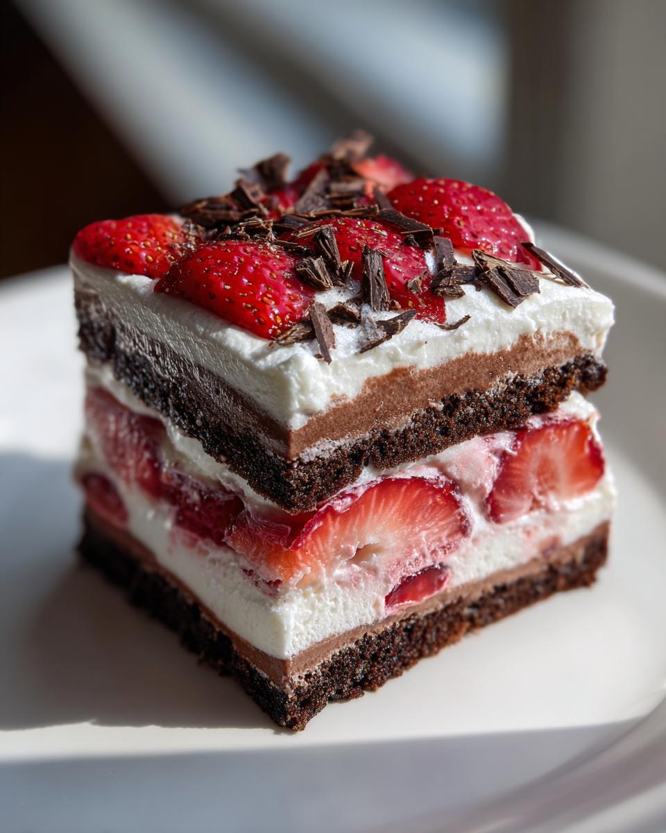 Chocolate Strawberry Icebox Cake - detail 1