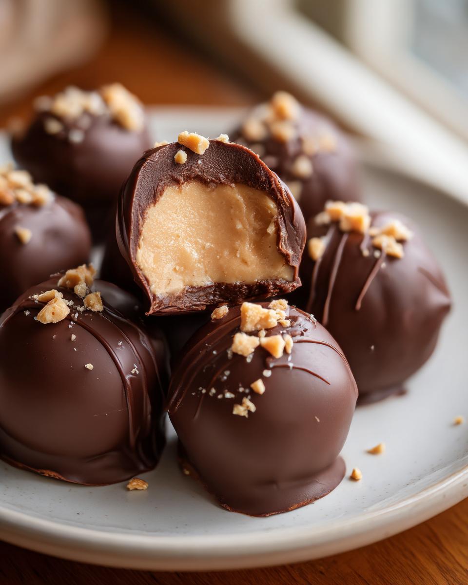 Chocolate peanut butter truffles - detail 1