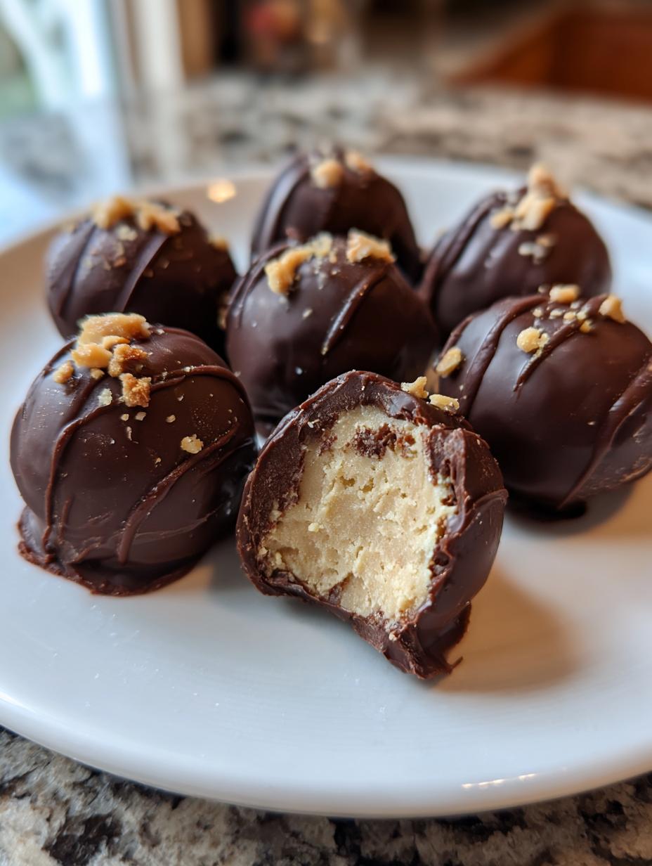 Chocolate peanut butter truffles - detail 2