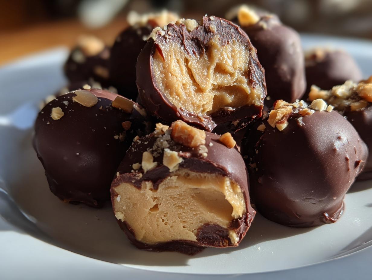 Amazing 20 Min Chocolate peanut butter truffles