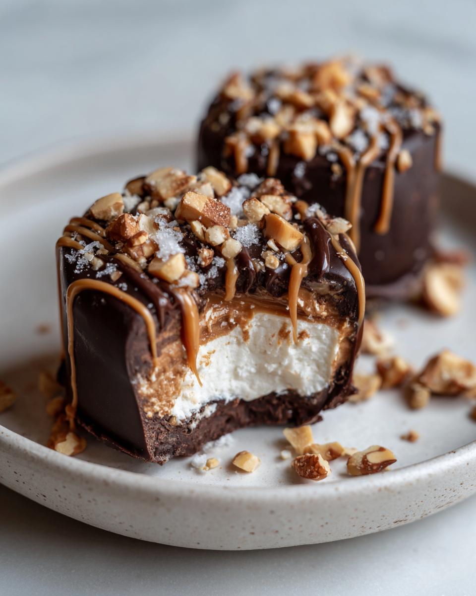 Chocolate peanut butter yogurt bites - detail 2