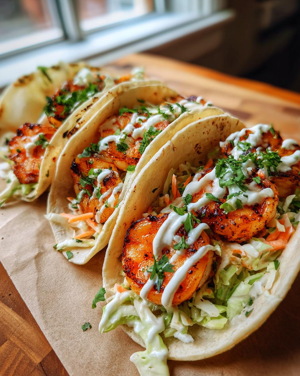 Cilantro Lime Shrimp Tacos With Slaw - detail 1