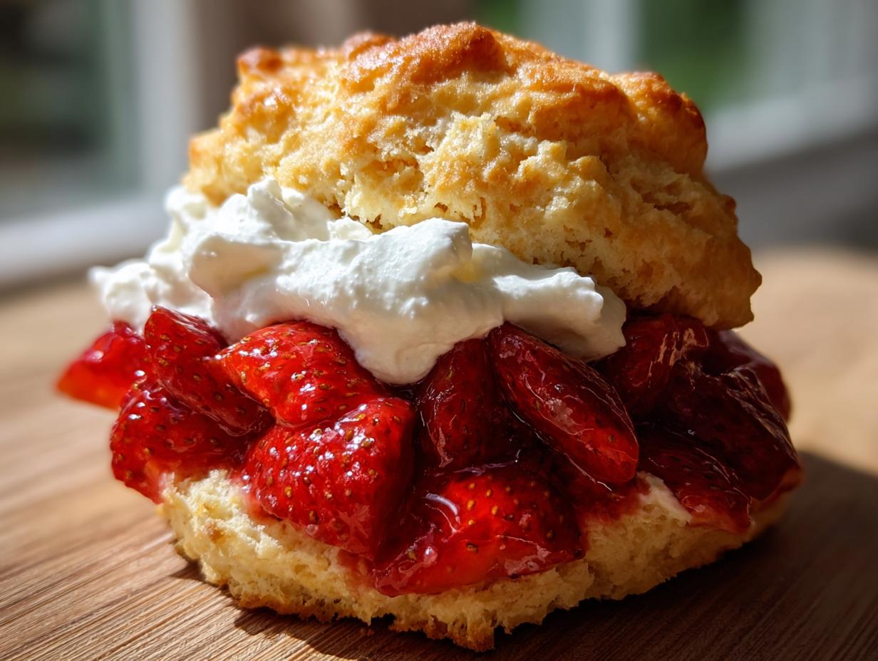 Classic Fluffy Biscuit Strawberry Shortcake