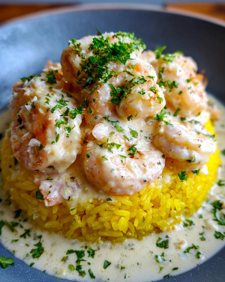 Creamy Garlic Shrimp Over Lemon Rice - detail 2