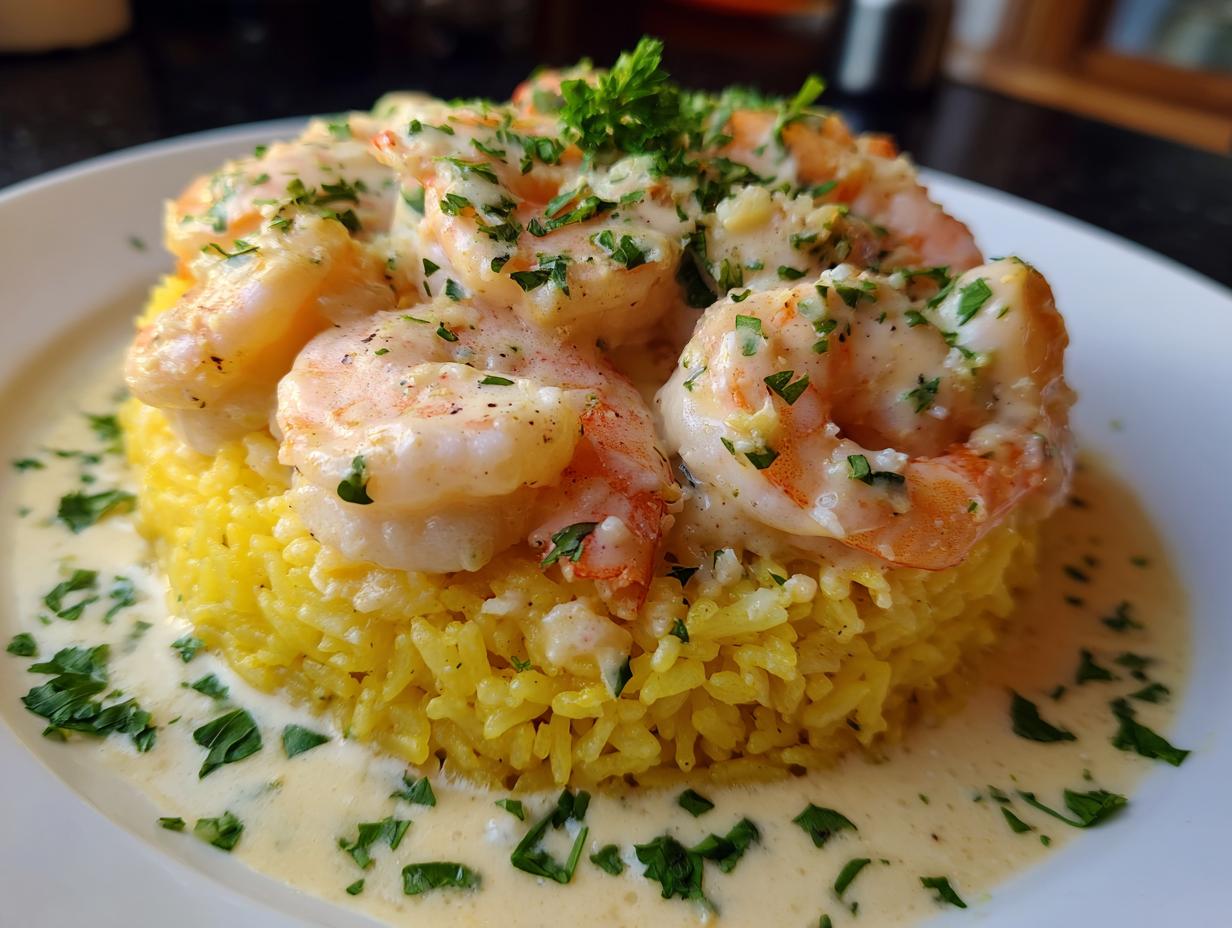 Divine 540-Calorie Creamy Garlic Shrimp