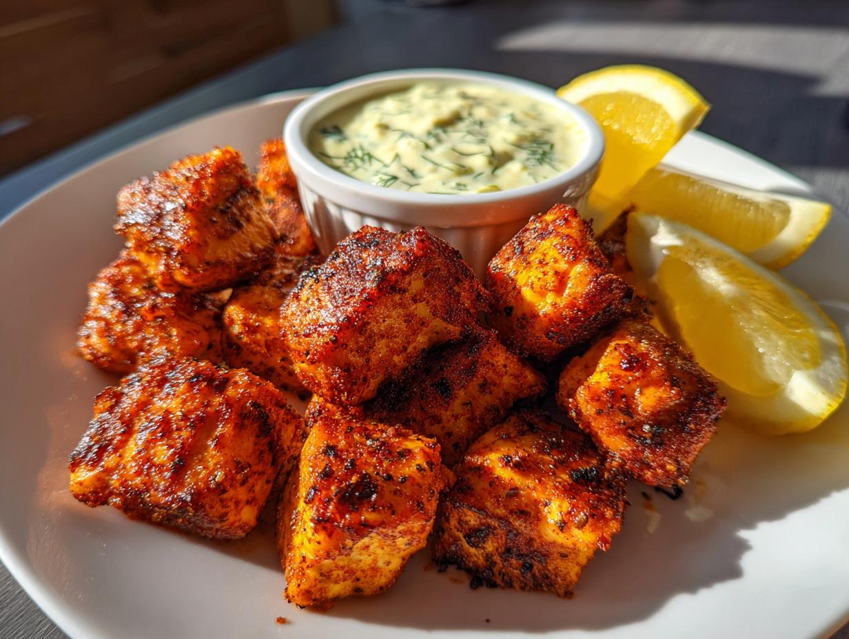 Amazing 310 Cal Crispy Air Fryer Salmon Bites