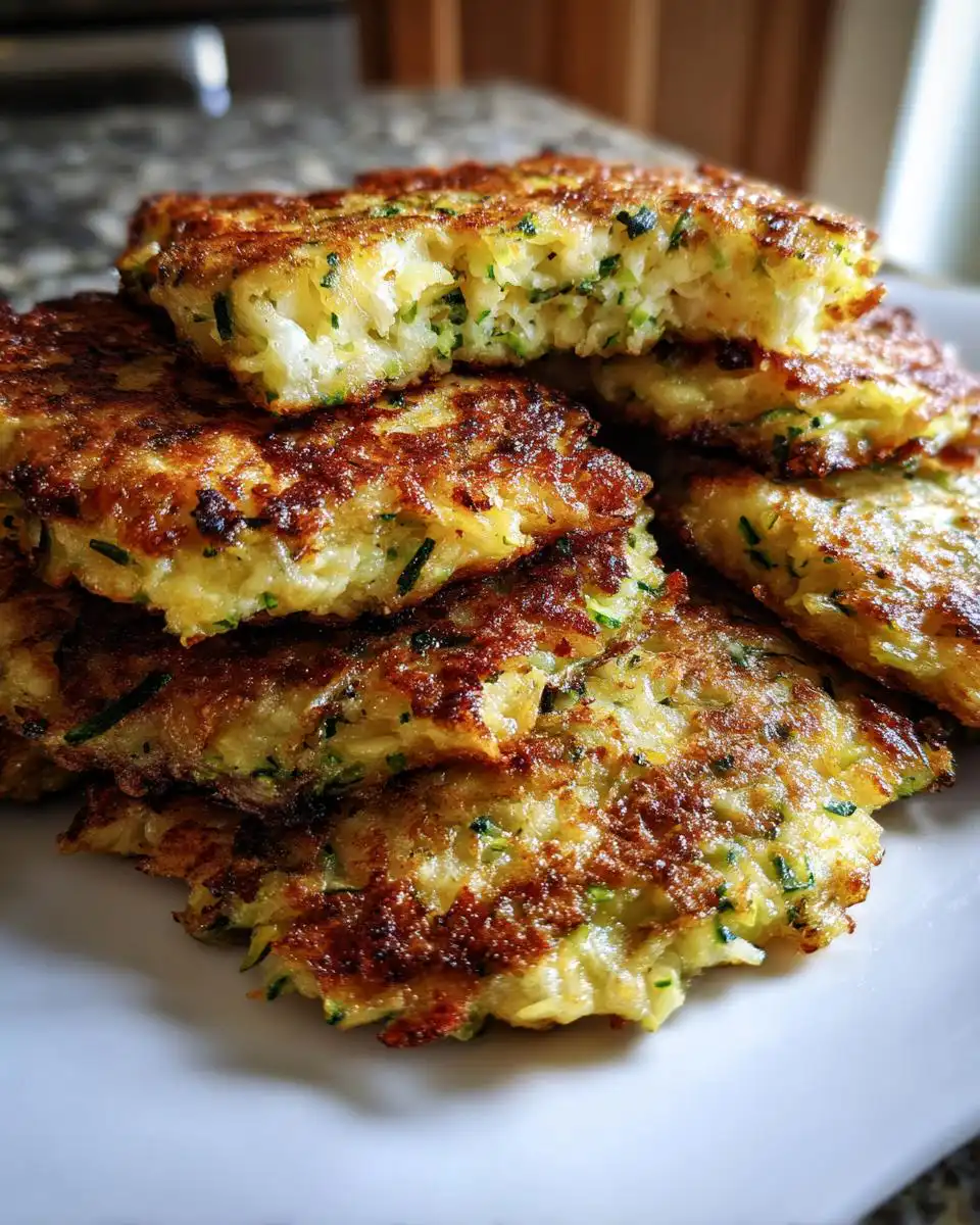 Crispy Cheesy Zucchini Fritters - detail 2