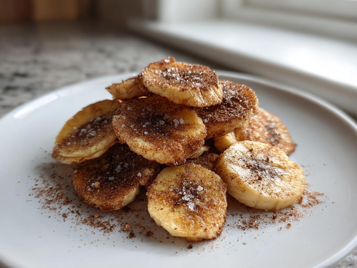 Amazing 3 Crispy Cinnamon Air Fryer Banana Chips
