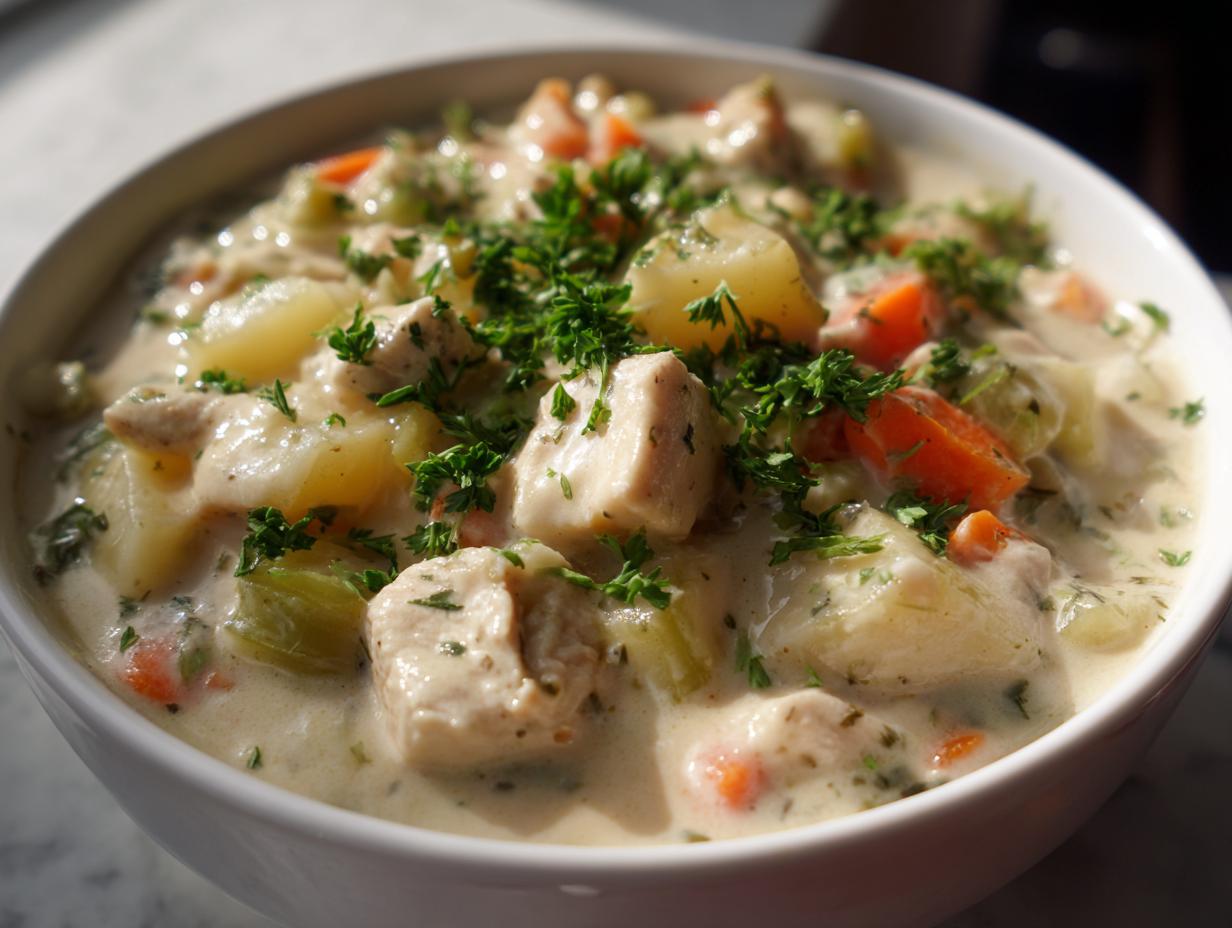 Amazing 40 Minute Crustless Chicken Pot Pie