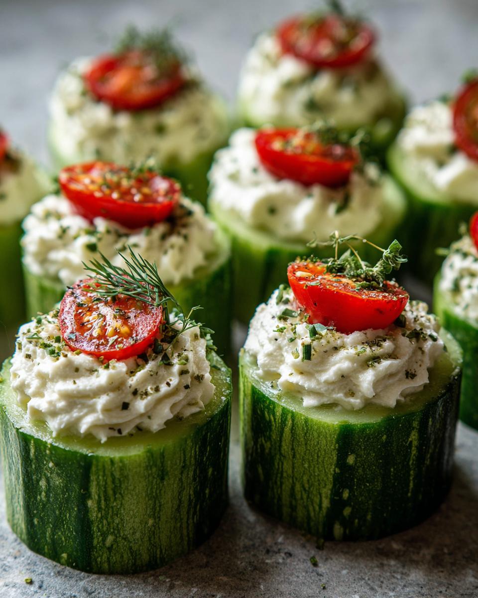 Cucumber cream cheese bites - detail 2