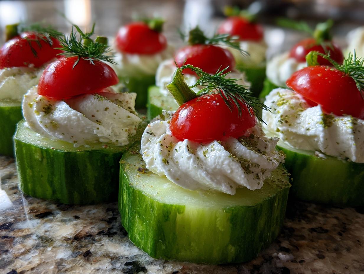 Amazing 7-min Cucumber cream cheese bites