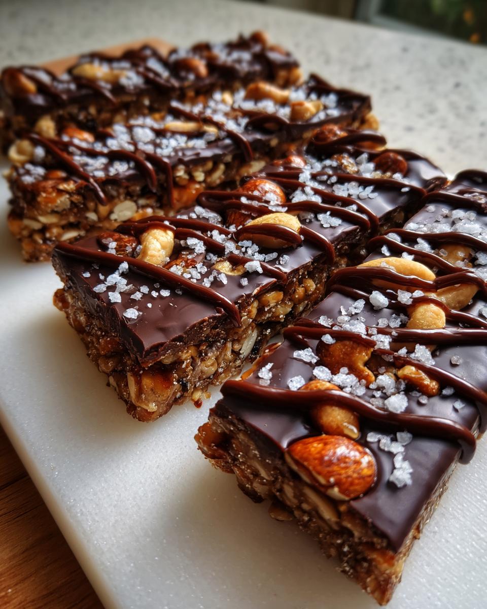 Dark chocolate nut bars - detail 1