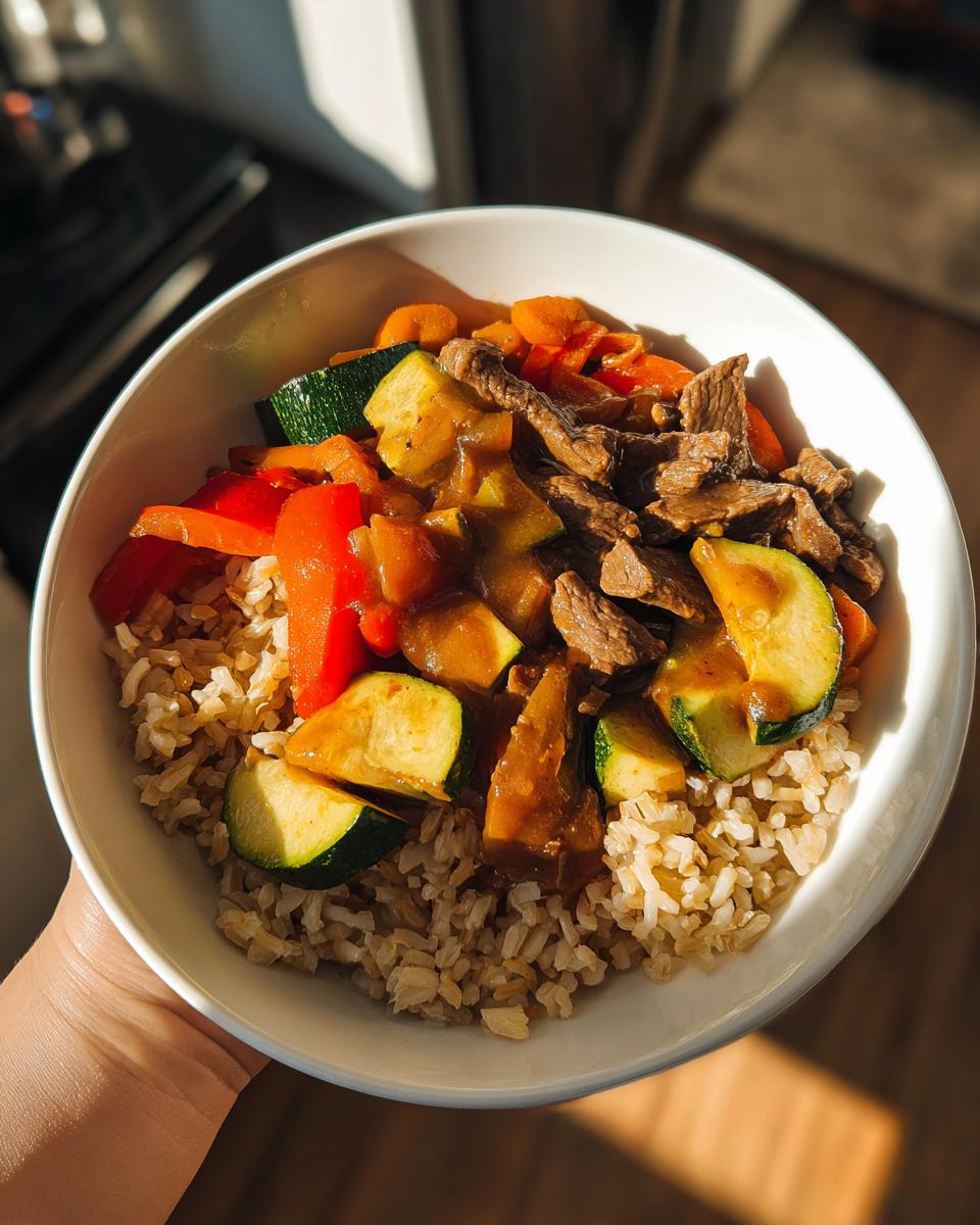 Easy Beef and Vegetable Dinner Bowl - detail 1