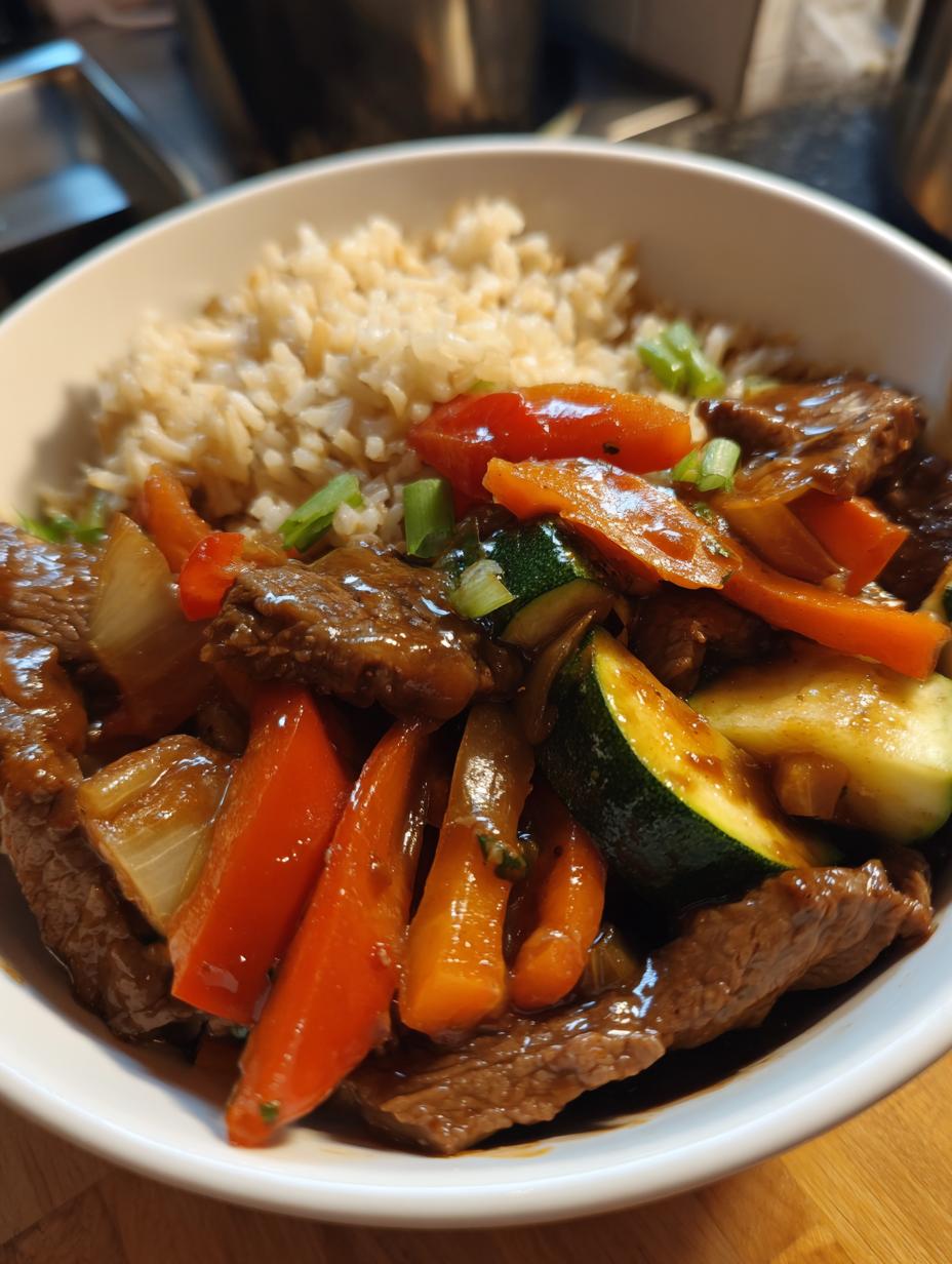 Easy Beef and Vegetable Dinner Bowl - detail 3