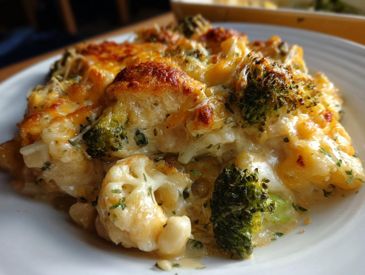 Amazing 360 Calorie Easy Low Carb Chicken Veggie Casserole