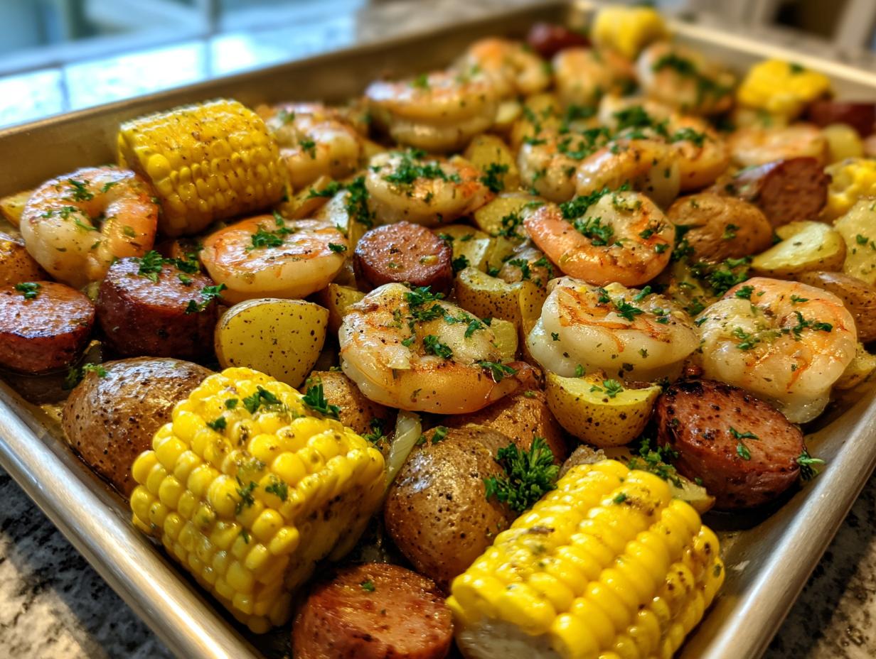 520 Cal Easy Sheet Pan Shrimp Boil With Potatoes