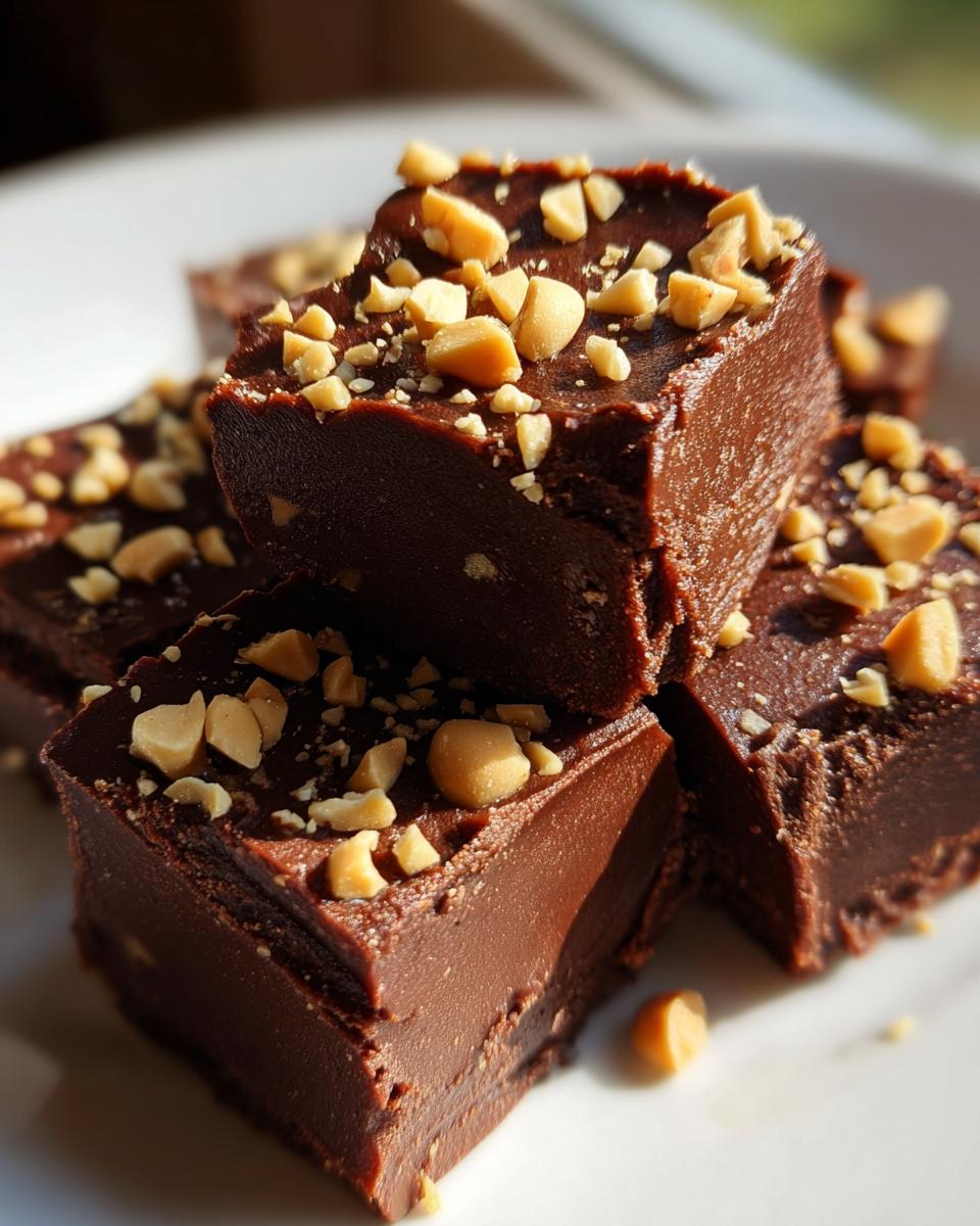 Easy chocolate peanut butter fudge - detail 1