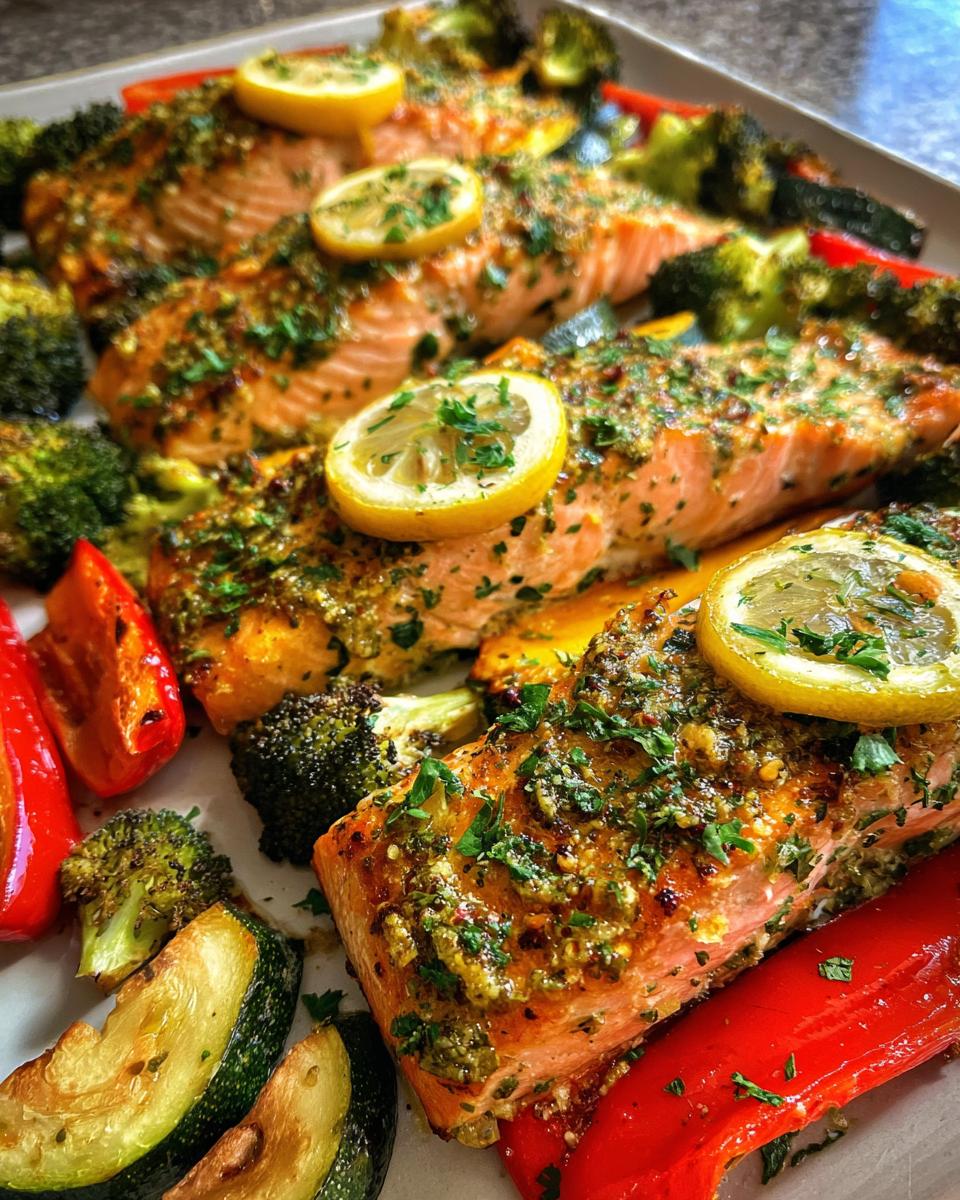Garlic Herb Sheet Pan Salmon and Veggies - detail 1