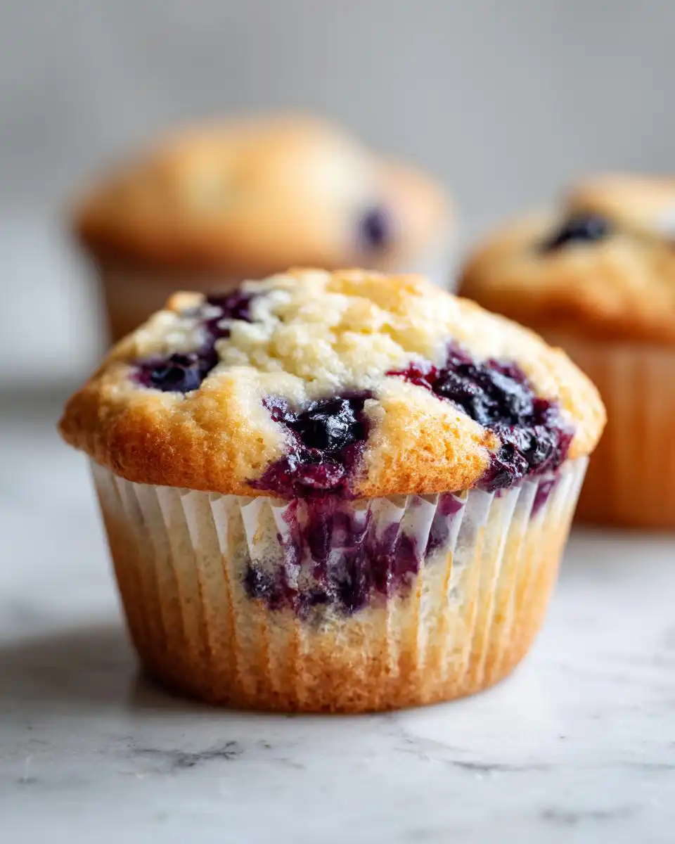 Greek yogurt blueberry protein muffins - detail 1
