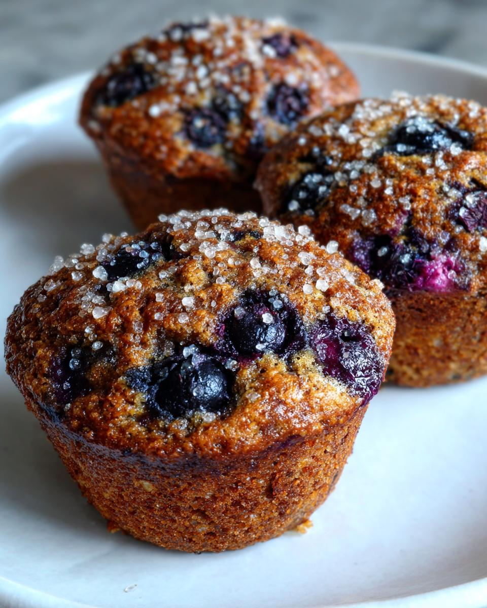 Greek yogurt blueberry protein muffins - detail 2