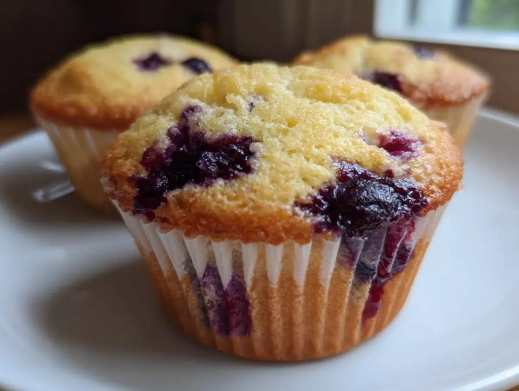 Greek yogurt blueberry protein muffins