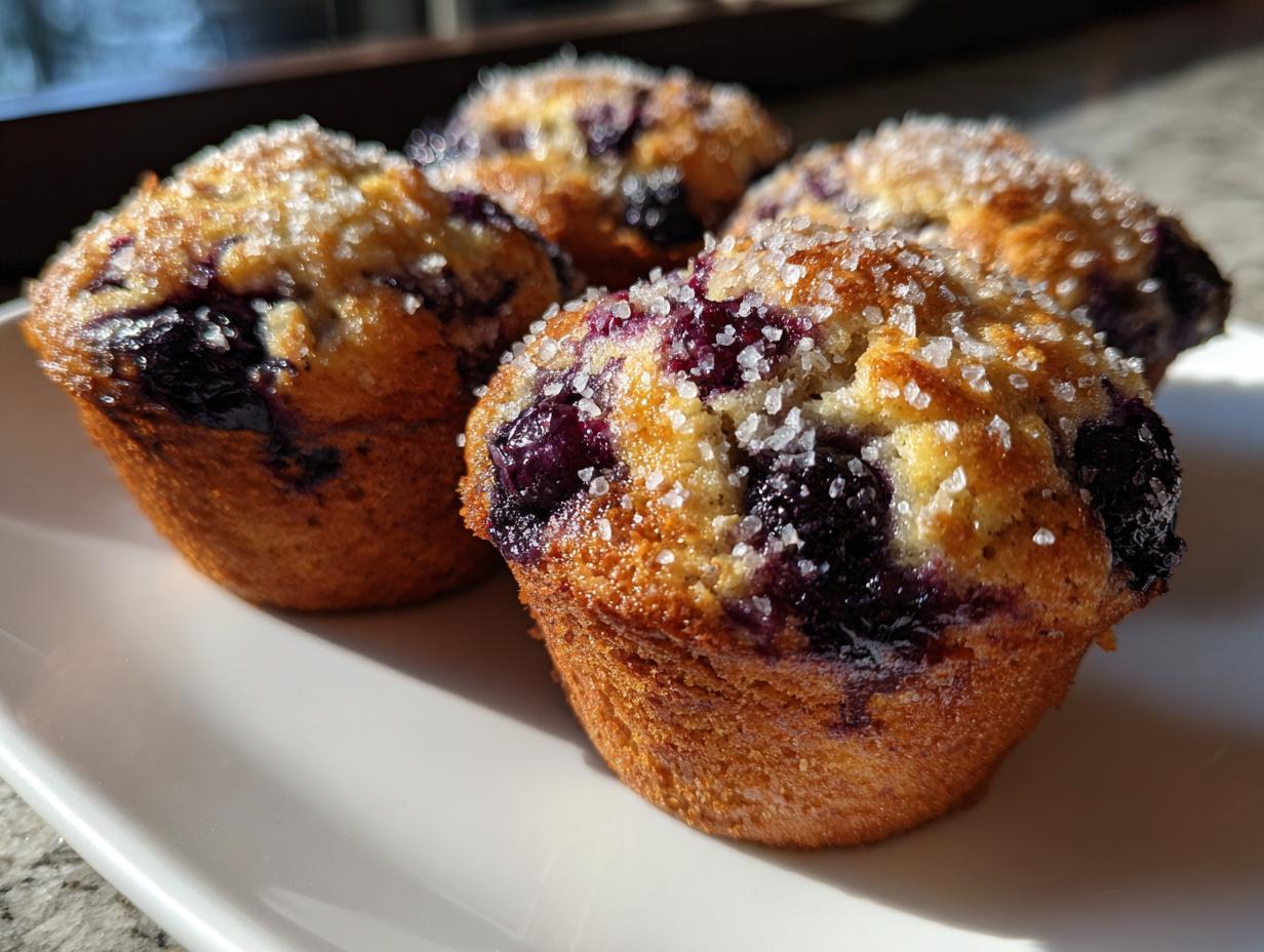 Amazing 9g Protein Greek yogurt blueberry protein muffins