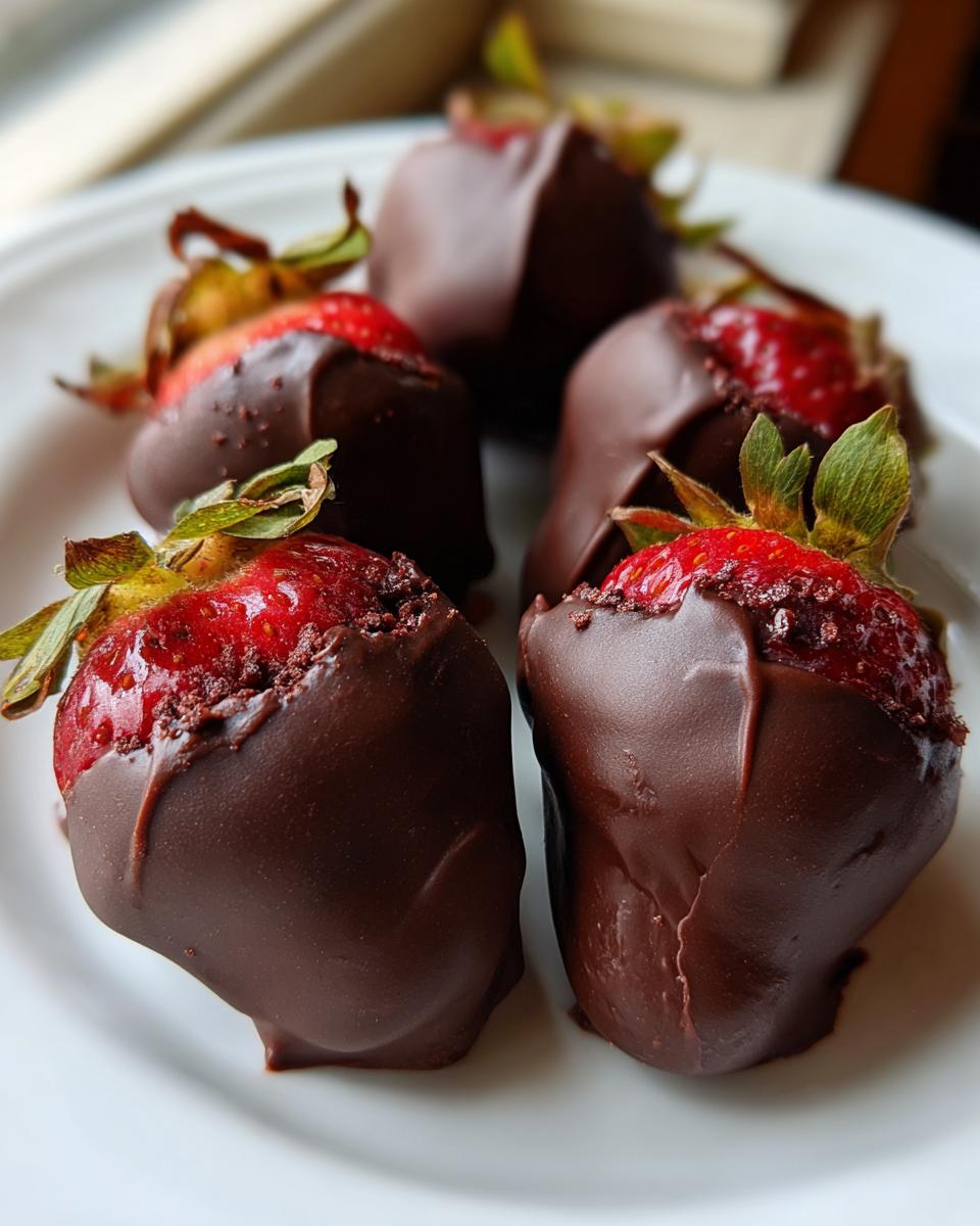 Healthy Chocolate Covered Strawberries - detail 1