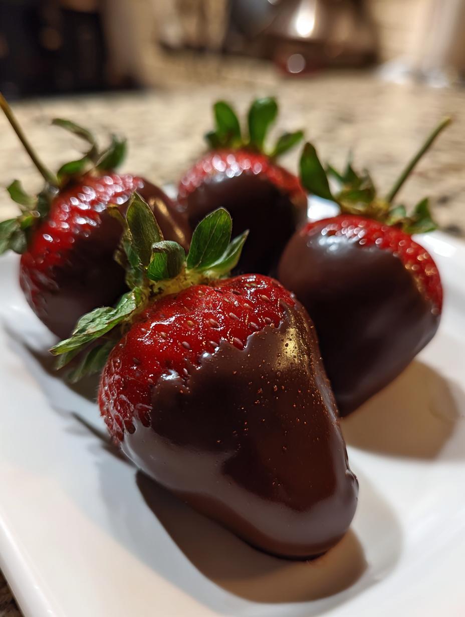 Healthy Chocolate Covered Strawberries - detail 2