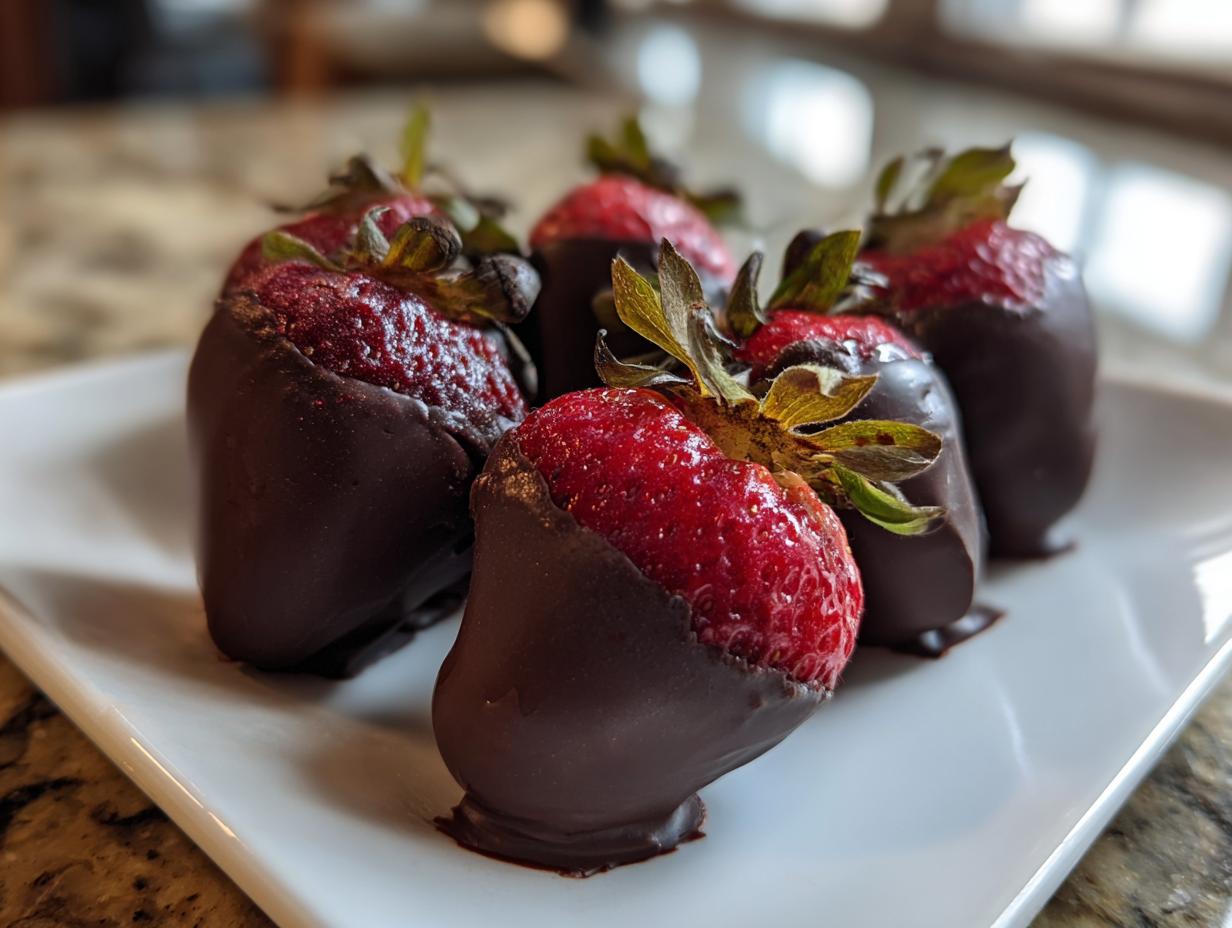 5 Minute Healthy Chocolate Covered Strawberries Joy