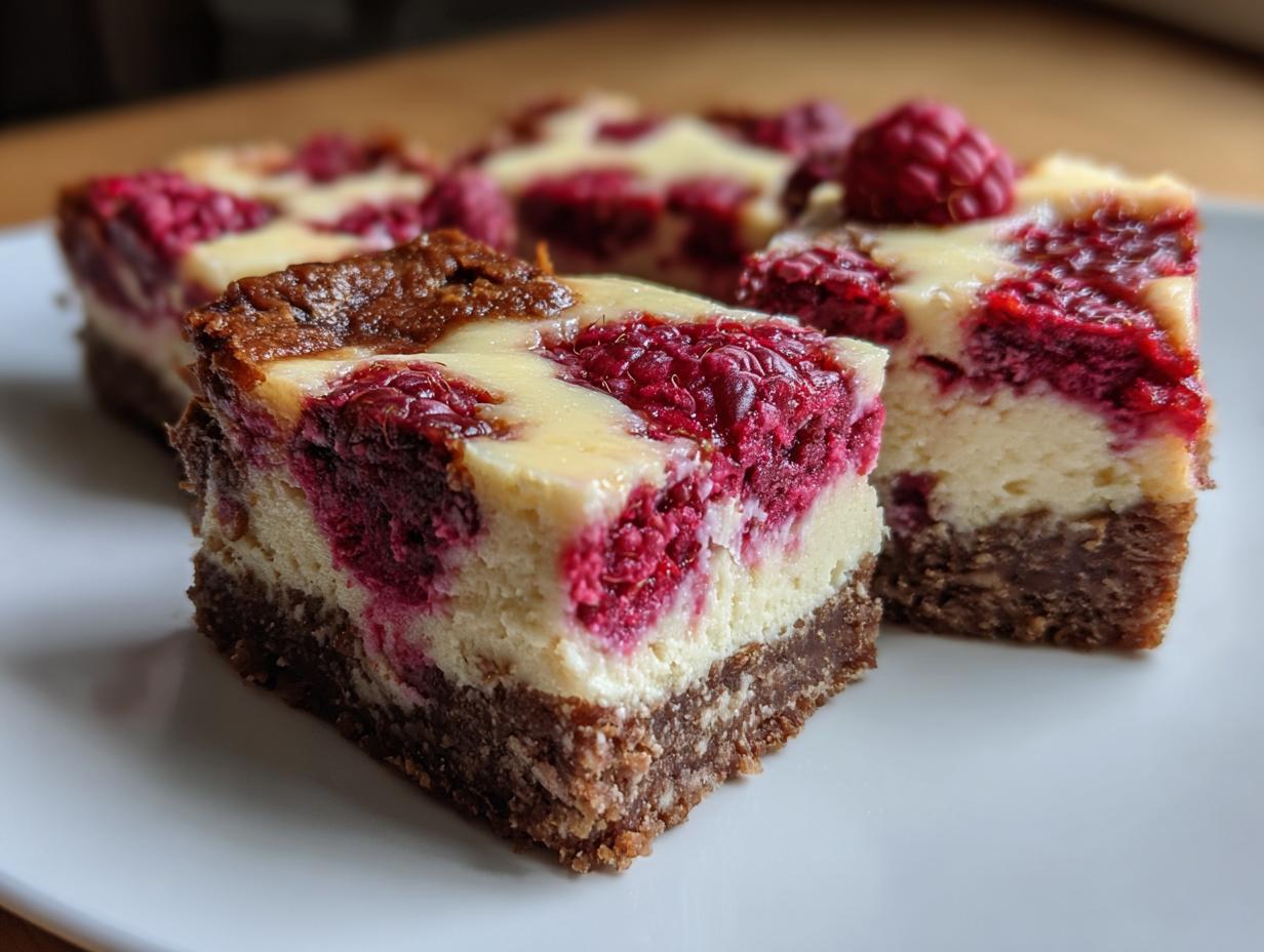 Healthy Raspberry Cheesecake Bars