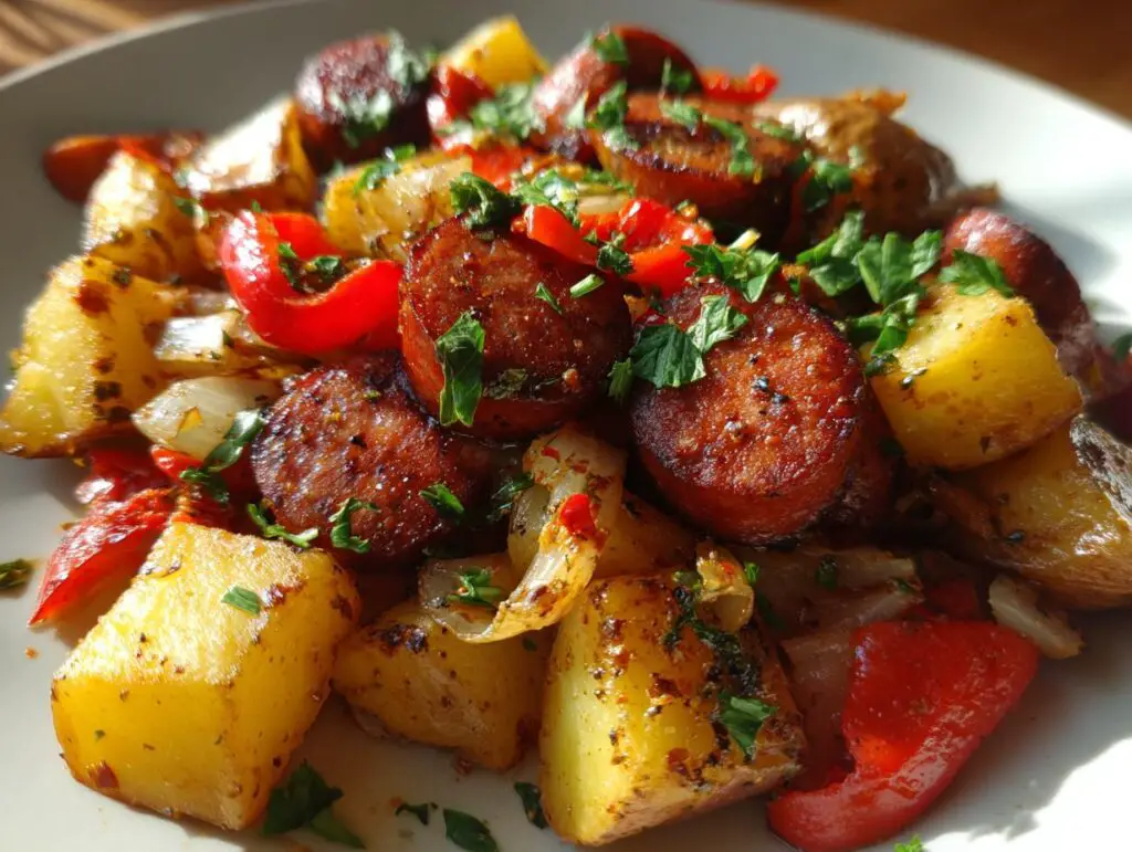 Healthy Smoked Sausage and Potatoes Skillet