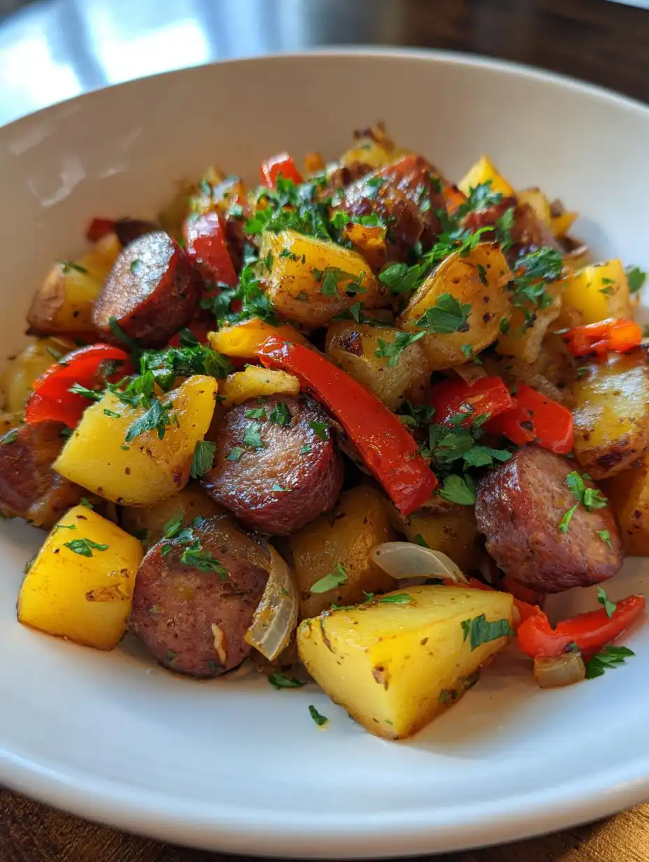 Healthy Smoked Sausage and Potatoes Skillet - detail 2