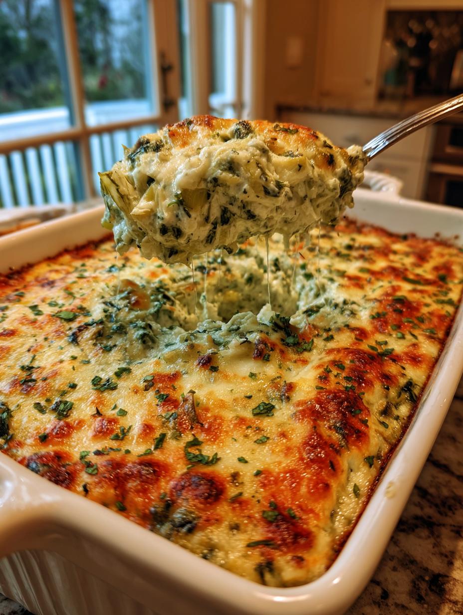 Healthy Spinach Artichoke Dip - detail 2