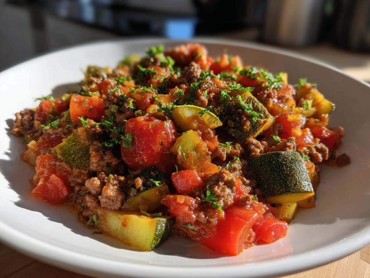 Amazing 30 Min Healthy Ground Beef Skillet